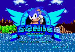 Sonic 1 - Warped World (2015 version) Title Screen